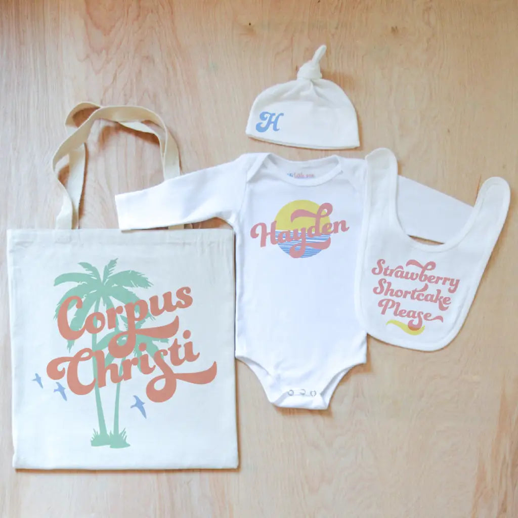 Vintage Summer Personalized 4 Piece Set at Hi Little One