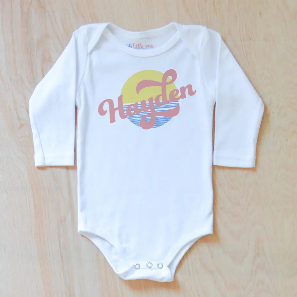 Vintage Summer Personalized Onesie at Hi Little One
