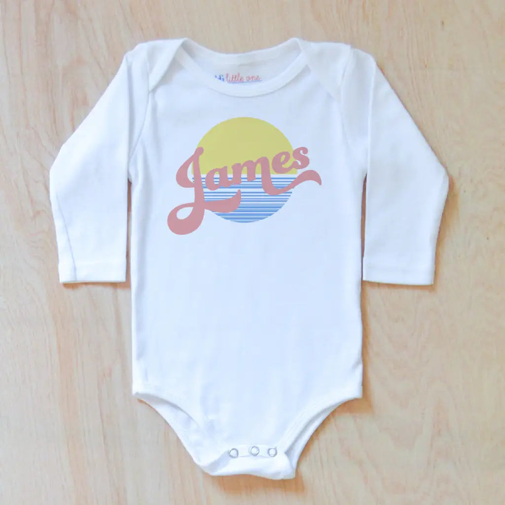 Vintage Summer Personalized Onesie at Hi Little One